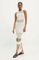 Šaty Answear.LAB béžová barva, maxi, přiléhavé