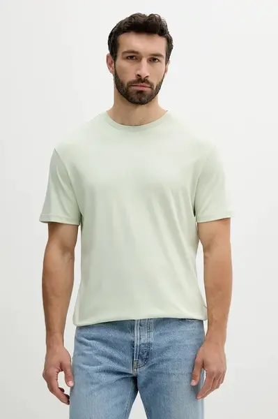 Bavlněné tričko Calvin Klein pánské, zelená barva, LV04LB275G