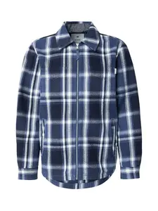 MUSTANG Prechodná bunda 'Philo'  námornícka modrá / tmavomodrá / modrá melírovaná / biela