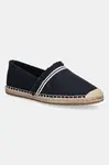 Espadrilky Tommy Hilfiger FRINGE CANVAS CLOSED ESPADRILLE tmavomodrá barva, FW0FW08881