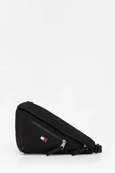 Ledvinka Tommy Jeans pánská, černá barva, AM0AM13392