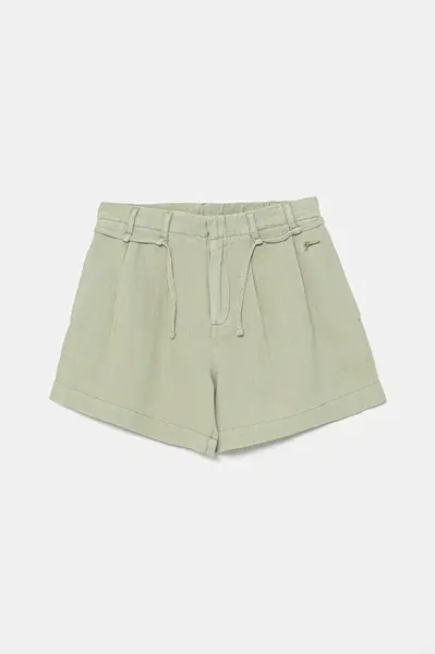 Dětské šortky s příměsí lnu Guess