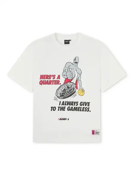 AND1 Oversize tričko 'Gameless Trash Talk'  sivá / červená / čierna / biela