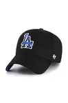 Bavlněná baseballová čepice 47 brand MLB LA Dodgers černá barva, s aplikací, B-FIJMP12CTP-BK