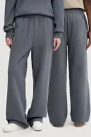 Bavlněné tepláky Pangaia šedá barva, 10002311