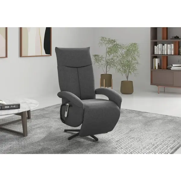 Sit & More RELAXAČNÍ KŘESLO, textil, tmavě šedá