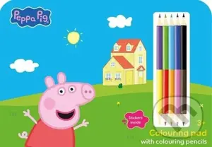 Kreslící set s pastelkami Prasátko Peppa