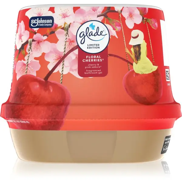 GLADE Floral Cherries vonný gel do koupelny 180 g