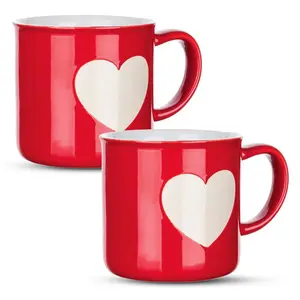Sada keramických hrnků WHITE HEART 350 ml 2 ks