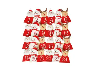 Kolíček dřevěný adventní kalendář figurky CJ-10176E