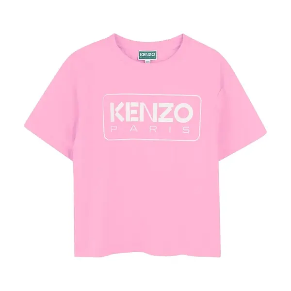 Dětské bavlněné tričko Kenzo Kids růžová barva, K61064