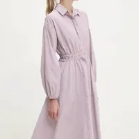 Šaty Answear.LAB vínová barva, midi