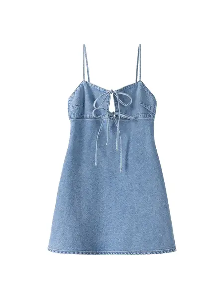 Bershka Šaty  modrá denim