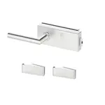 Klika + panty na sklenene dvere Naturel bez spodních rozet nerez BUDSETHBEZL