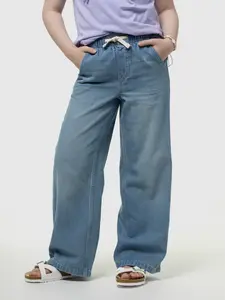 GAP Dětské džíny High Rise Wide-Leg - Holky