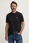 BOSS Green tričko pánské bavlněné s elastanem Tee