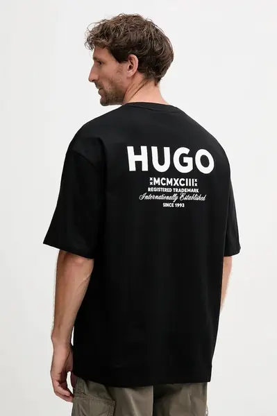 HUGO Blue tričko pánské bavlněné Nalono