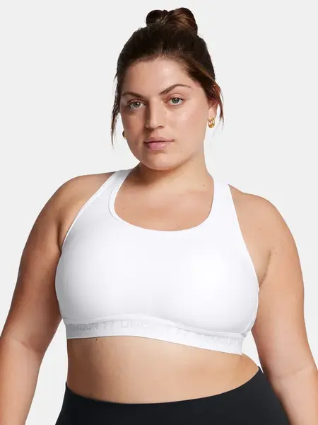 Dámská podprsenka Under Armour UA Crossback Mid Bra&-WHT - Dámské