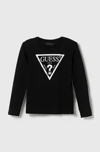Guess  Dětské bavlněné tričko s dlouhým rukávem