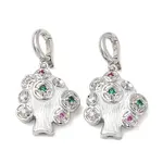 Brass Micro Pave Cubic Zirconia Peg Bails