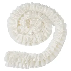 Three Layer Polyester Pleated Lace Trim