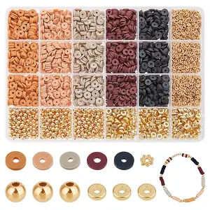 Polymer Clay Disc & CCB Plastic Beads DIY Jewelry Making Finding Kit