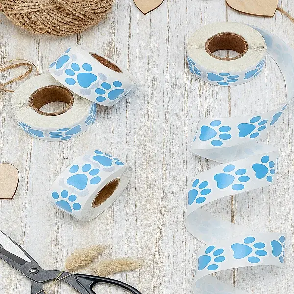 4 Rolls Adhesive Roll Sticker Labels