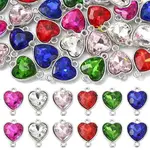 30Pcs 6 Colors Alloy Glass Links/Connectors