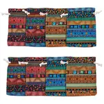 10Pcs Ethnic Style Cotton & Linen Storage Bags