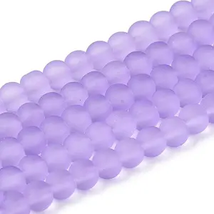 Baking Painted Transparent Glass Bead Strands