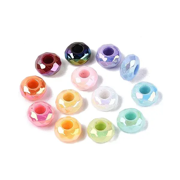 UV Plating Opaque Acrylic European Beads