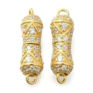 925 Sterling Silver Micro Pave Clear Cubic Zirconia Screw Clasps