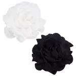 2Pcs 2 Colors Flower Polyester Brooches