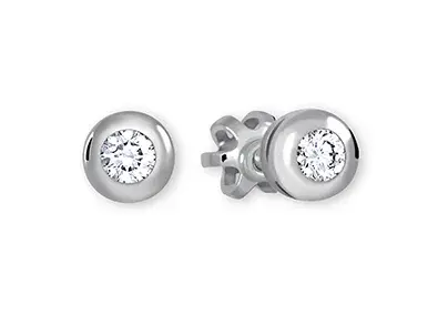 Soliter Náušnice z bílého zlata s krystaly 236 001 00634 07