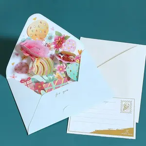 Pop Up 3D Flower Paper Greeting Cards