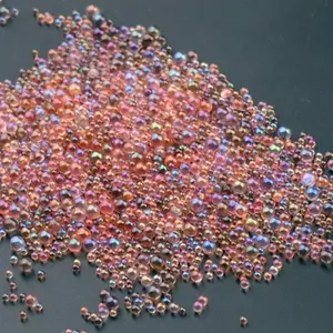 AB Color Plated 3D Nail Art Glass Mini Ball Beads
