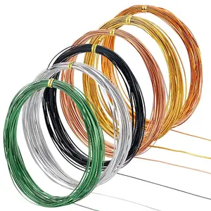 6 Roll 6 Colors 10M Flat Aluminum Wire