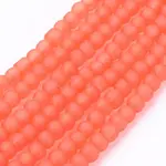 Baking Paint Transparent Glass Bead Strands