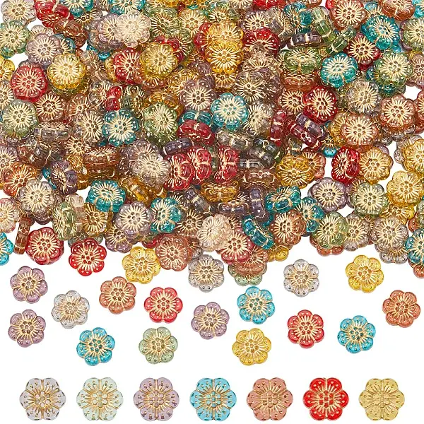 300Pcs Plating Acrylic Beads