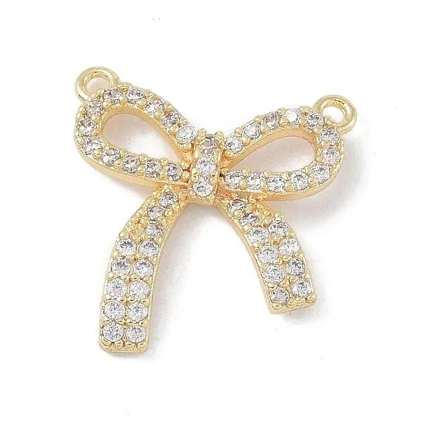 Brass Micro Pave Clear Cubic Zirconia Pendants