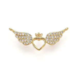 Brass Micro Pave Cubic Zirconia Pendants