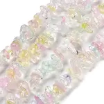 Transparent Crackle Glass Beads Strands