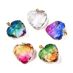 Light Gold Brass Glass Pendants