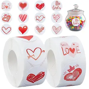 2 Rolls 2 Styles Paper Self-Adhesive Stickers