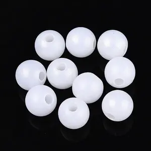 Rubberized Style Rainbow Opaque Acrylic Beads