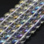 Electroplated Natural Quartz Crystal Beads Strands