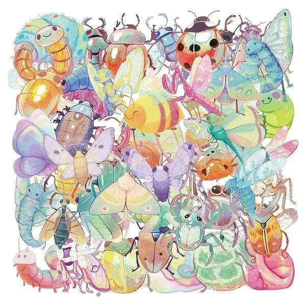 50Pcs Insect PET Cartoon Stickers