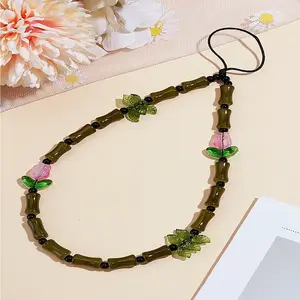 1Pc Handmade Lampwork & Acrylic Beaded Mobile Accessories Decoration