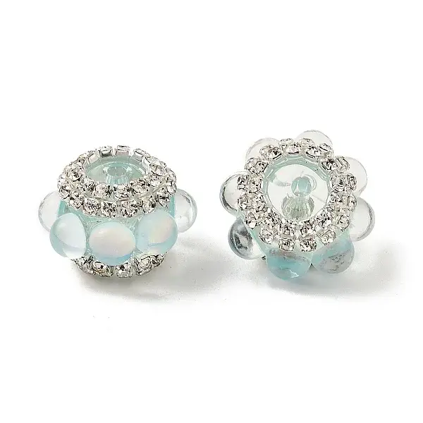 Sparkling Acrylic Rhinestone Round Beads
