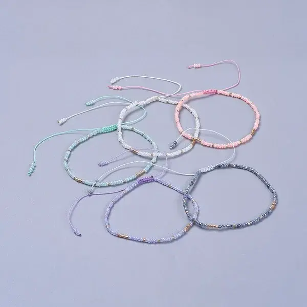 Adjustable Nylon Thread Braided Beads Bracelets